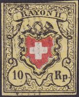Rayon II (gelb) T.11 E-LU, schönes Stück mit Befund, 200.-