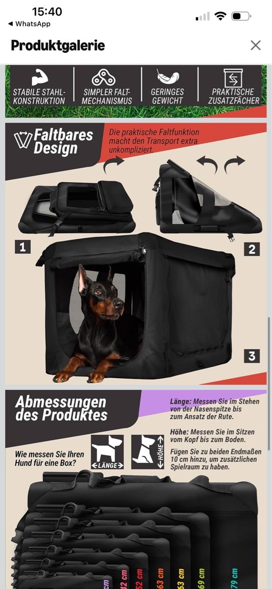 Gabbie, trasporto & Sicurezza: Transportbox Tiere schwarz – Nuovo (secondo la descrizione) da Mels venduto da bab_x66j 3