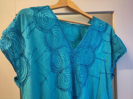 Türkisblauer Kaftan, Gr. OS