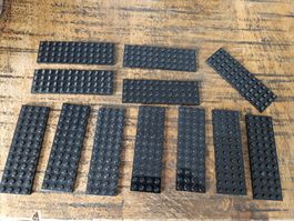 lego 3029 lot de 12 pièces Black Plate 4 x 12