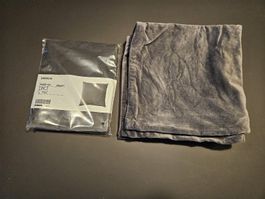 3x IKEA SANELA Kissenbezug 50x50cm, Grau, Samtbezug