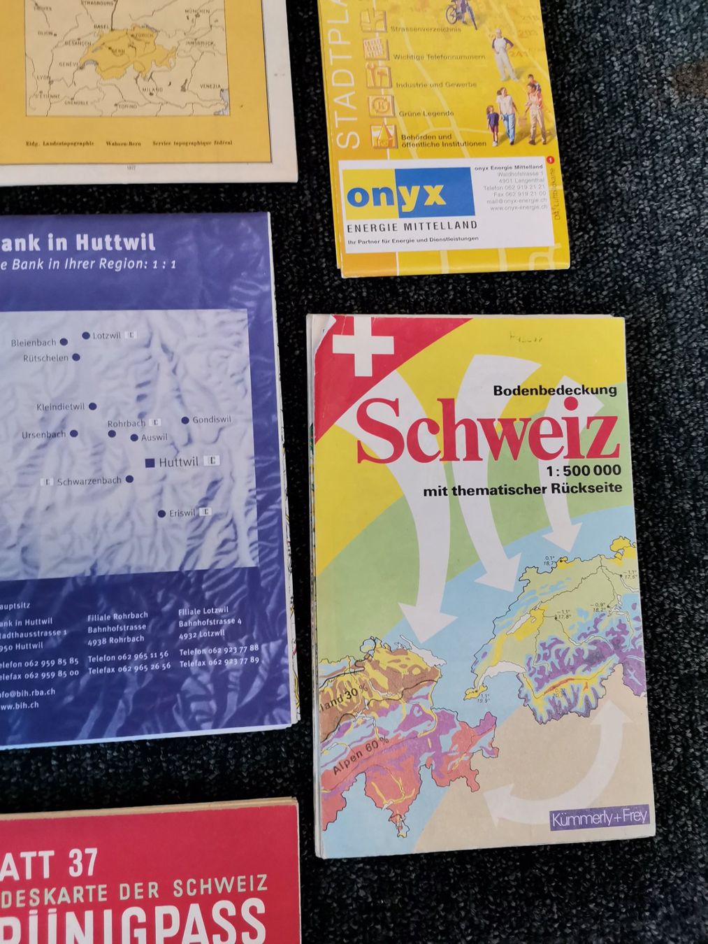 Cartine & Atlanti: Alte Schweizer Landkarten, Landkarten CH, Schweizer Karten – Usato da Wiedlisbach venduto da materialkreislauf 4