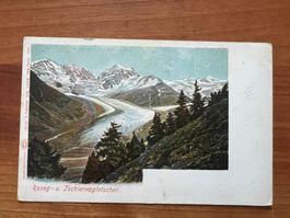 AK Roseg-und Tschiervagletscher ca. 1900 ungelaufen  (G1687)