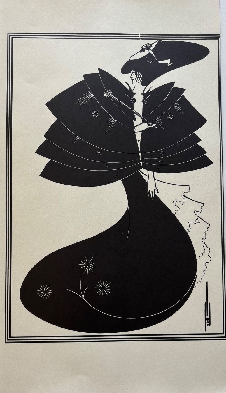 Grafica & Litografie: Aubrey Beardsley, Das schwarze Cape, Jugendstil, Offset – Usato da Frauenfeld venduto da Merk52