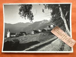Postkarte Furna im Prätigau 1948 mit Stempel und Adressat