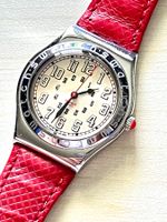 Swatch Uhr rot Band Damenuhr