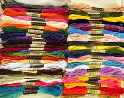 Stickgarn Garn  50x  Kreuzstich Knüpfen + gratis Nadeln