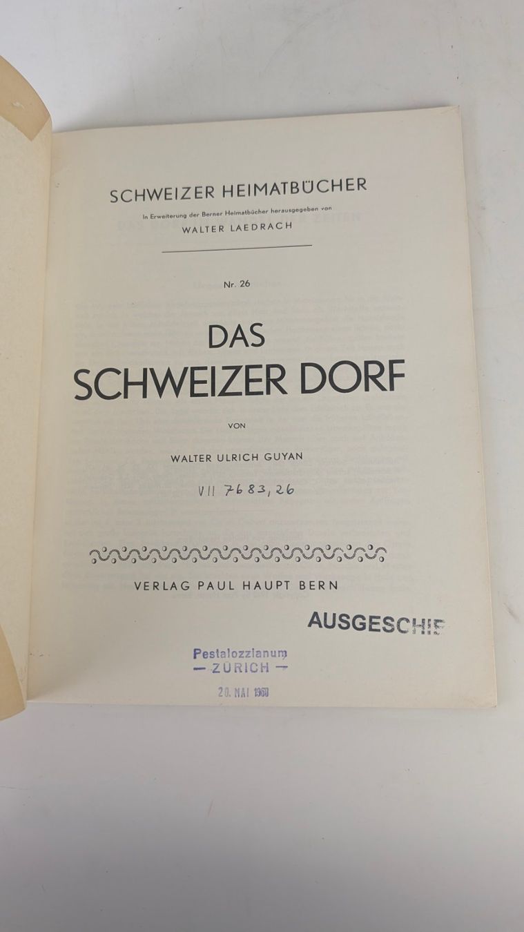 Libri: Schweizer Heimatbücher: Das Schweizer Dorf 1948 – Usato da Zürich venduto da axolottchen 2