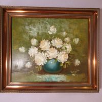 Rosenstillleben Gemälde, gerahmt, Top Zustand, Vintage