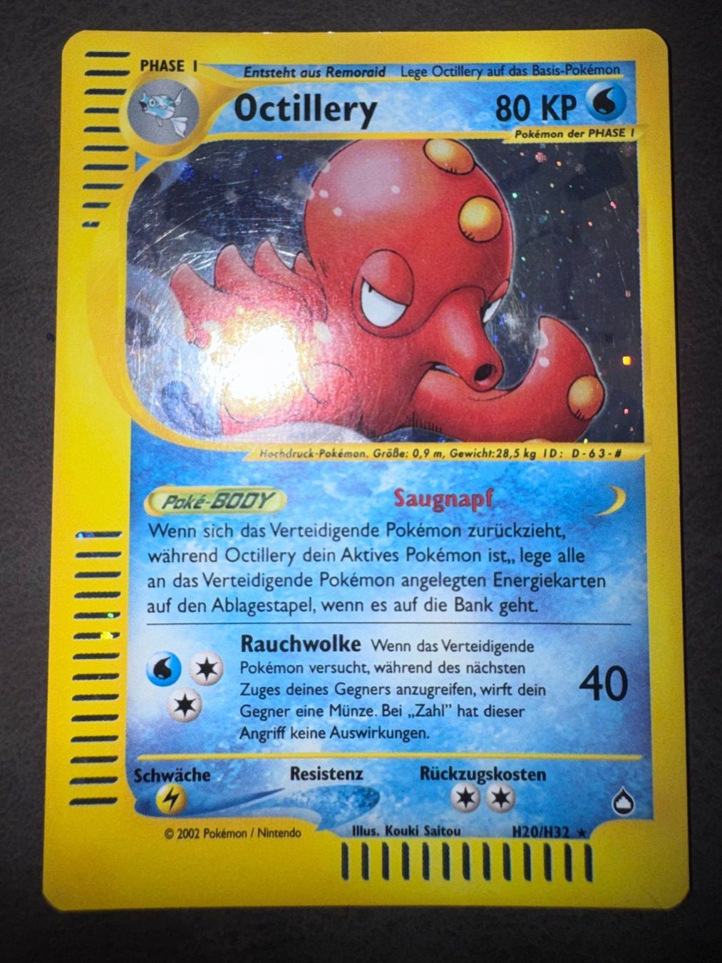 Pokémon Carte collezionabili: Pokemon Octillery Holo H20/H32 - Aquapolis - DE – Usato da Erstfeld venduto da PokeSandero 1