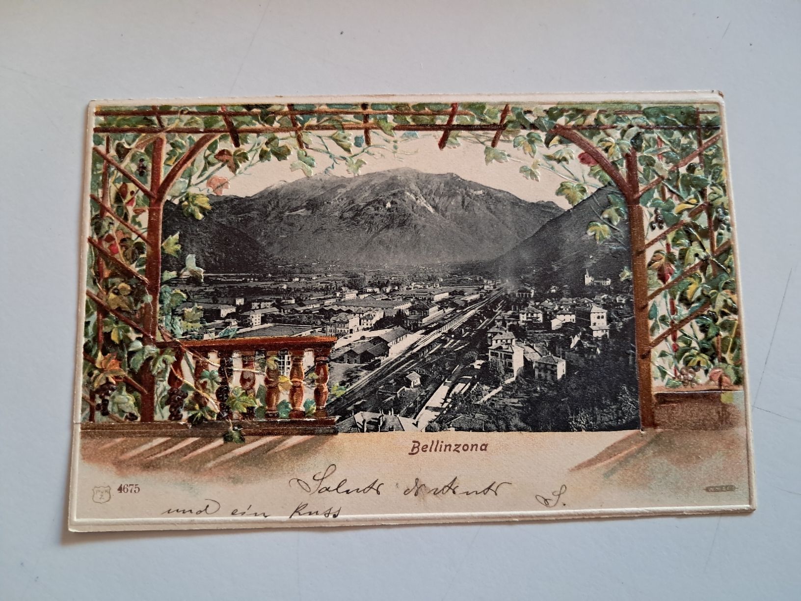 Ansichtskarten: veduta di Bellinzona 1900 – Gebraucht aus Gorduno von ema_7yhp