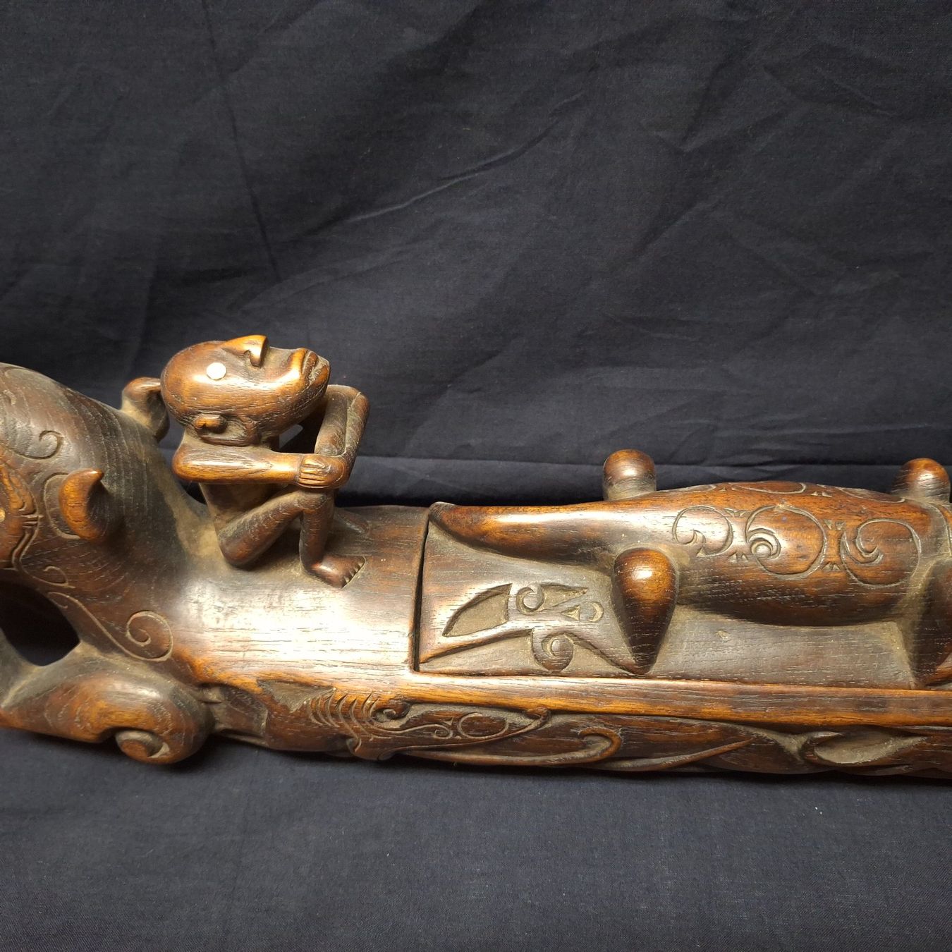 Tutte le decorazioni: Versand möglich! Originelle Holzschatulle, Drache, Echse – Usato da Winterthur venduto da Goldpipau 3