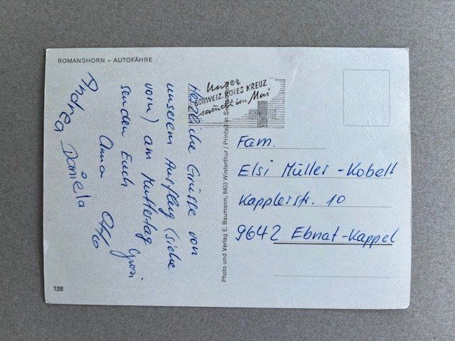 Ansichtskarten: Postkarte alt, Romanshorn - Autofähre – Gebraucht aus Niederwil AG von dahu75 1