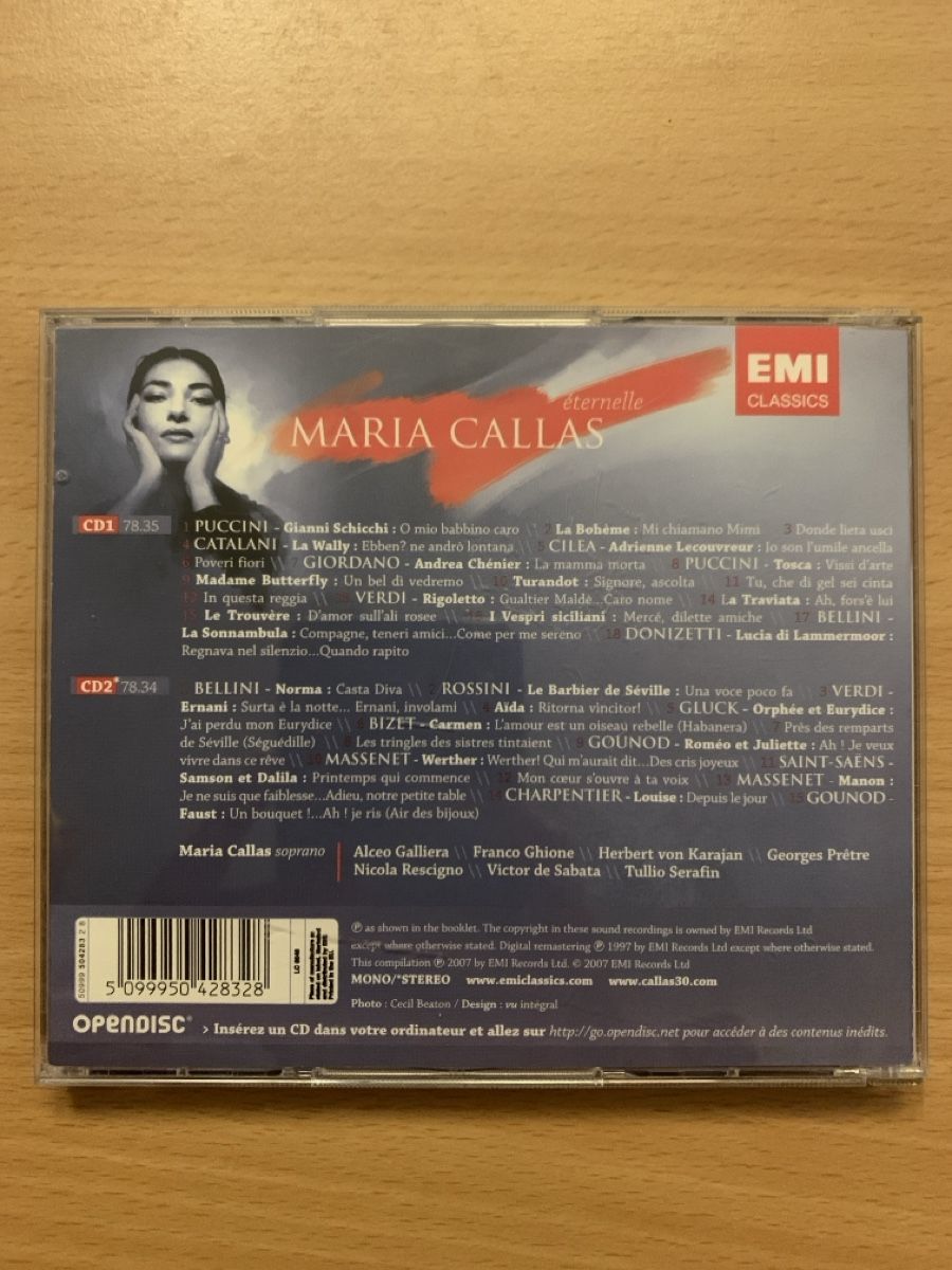 CDs: Double CD Maria Callas Eternelle EMI Classics  – Gebraucht aus Salavaux von Lune_Diurne 1