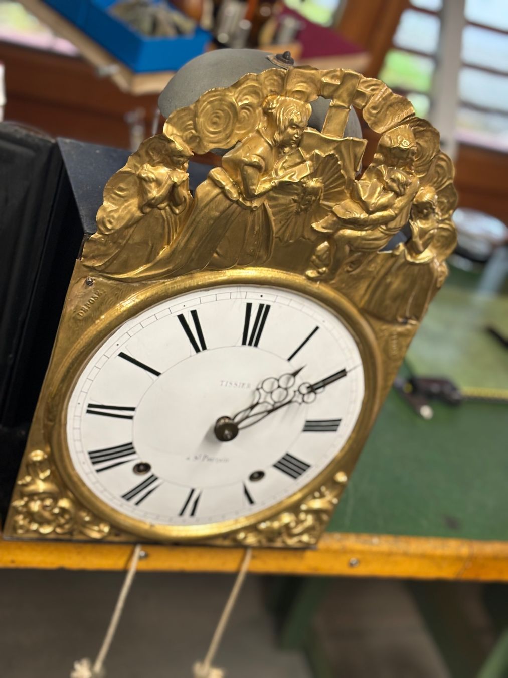 Orologi: Antike Wanduhr TISSIER, Morez, Comtoise – Usato da Oberdorf BL venduto da piano29mar 2