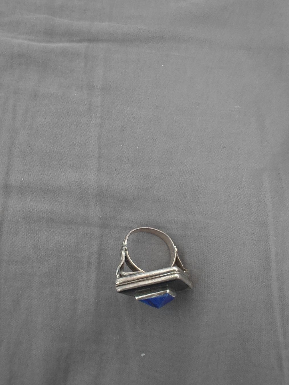 Anelli: Silber Ring blau schwarz 57' – Usato da Menzingen venduto da tschey-tschey 1