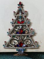Grosser aparter Gablonzer Christbaum stehend