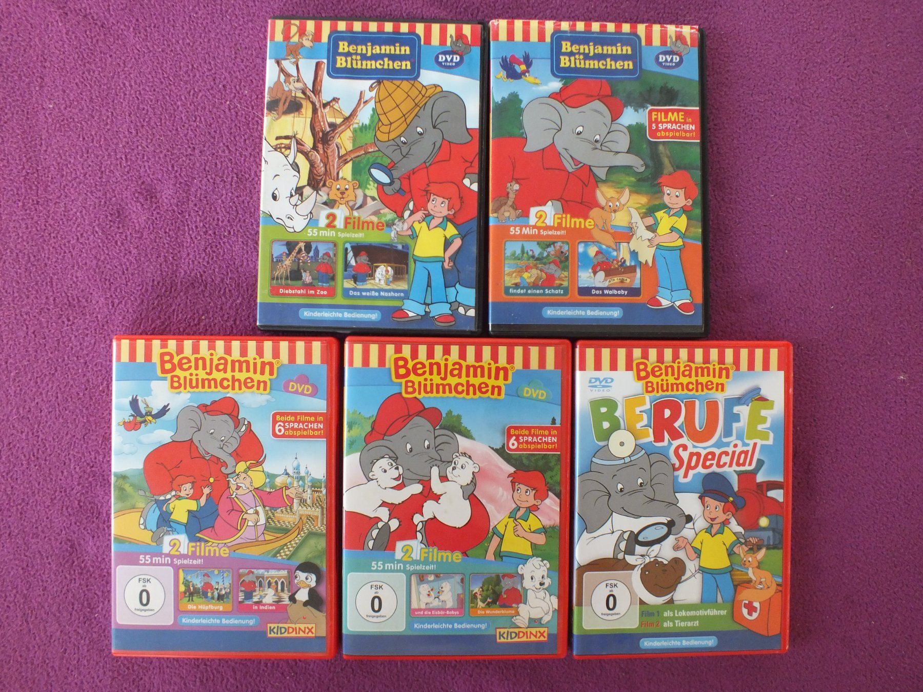Tutti i DVDs: Benjamin Blümchen DVD Set aus 10 DVD´s / 20 Filmen – Usato da Müllheim Dorf venduto da Seeeule01 3