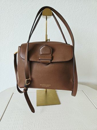 Burberry Handtasche Leder/Canvas braun guter Zustand