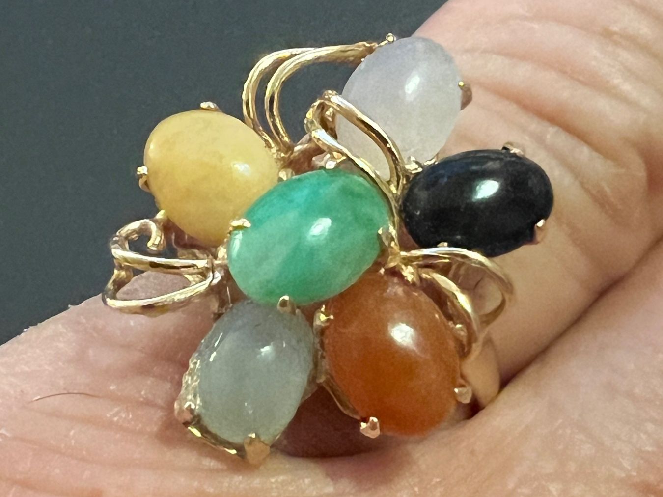 Anelli: Gold-Ring 14K mit Farbsteinen – Usato da Chur venduto da Penting1935 3