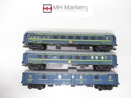 Jouef 2x860+460 Restaurantwagen + Gepäckwagen CIWL DC GS H0