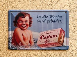 Blechschild Tafel Bild altes Metallbild