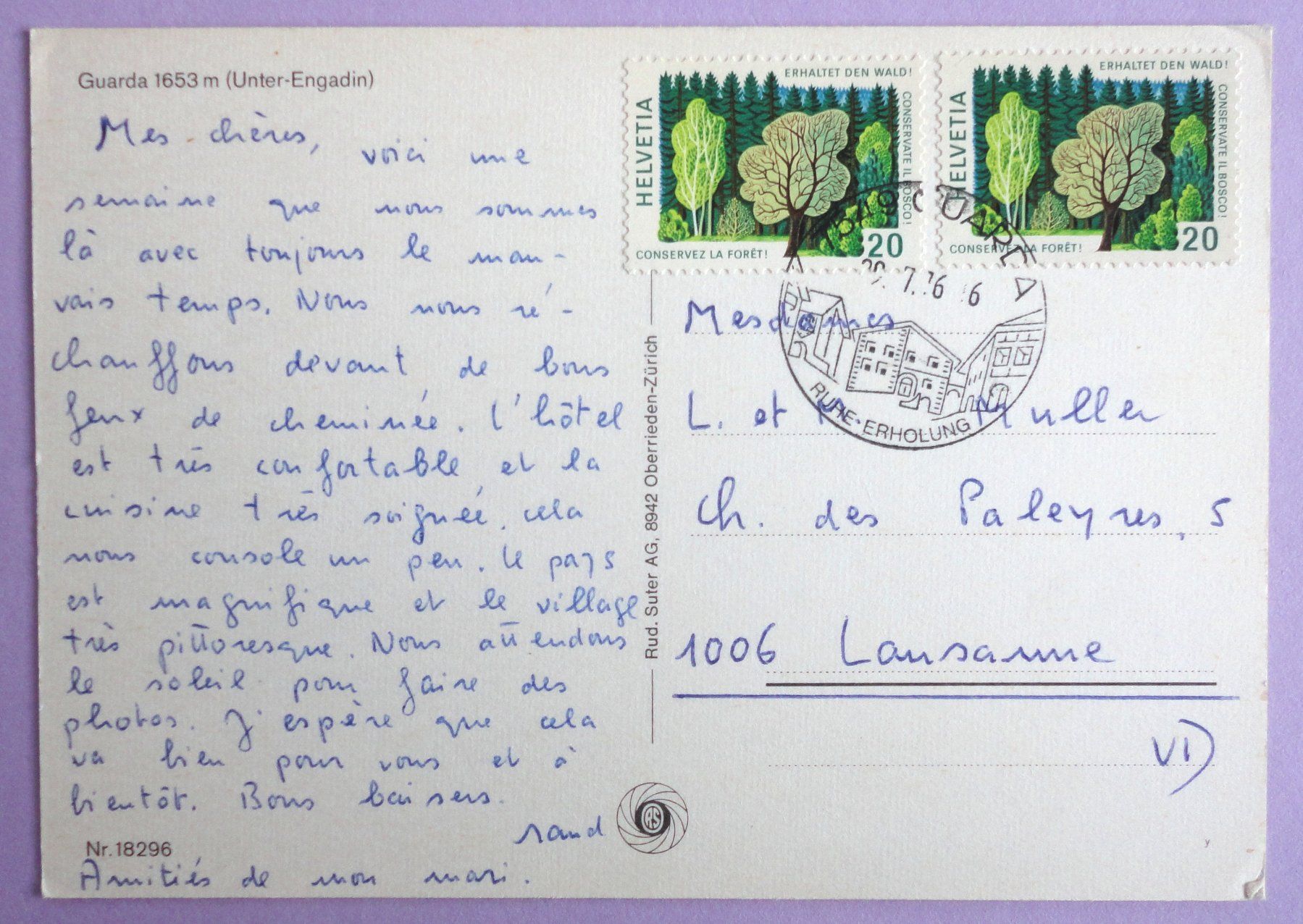 Cartoline postali: Guarda 1653 m (Unter-Engadin) – Usato da Fétigny venduto da Billy2miny 1