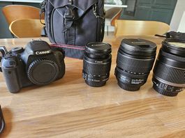 Canon EOS 600D  appareil photo + 3 objectifs + accessoires