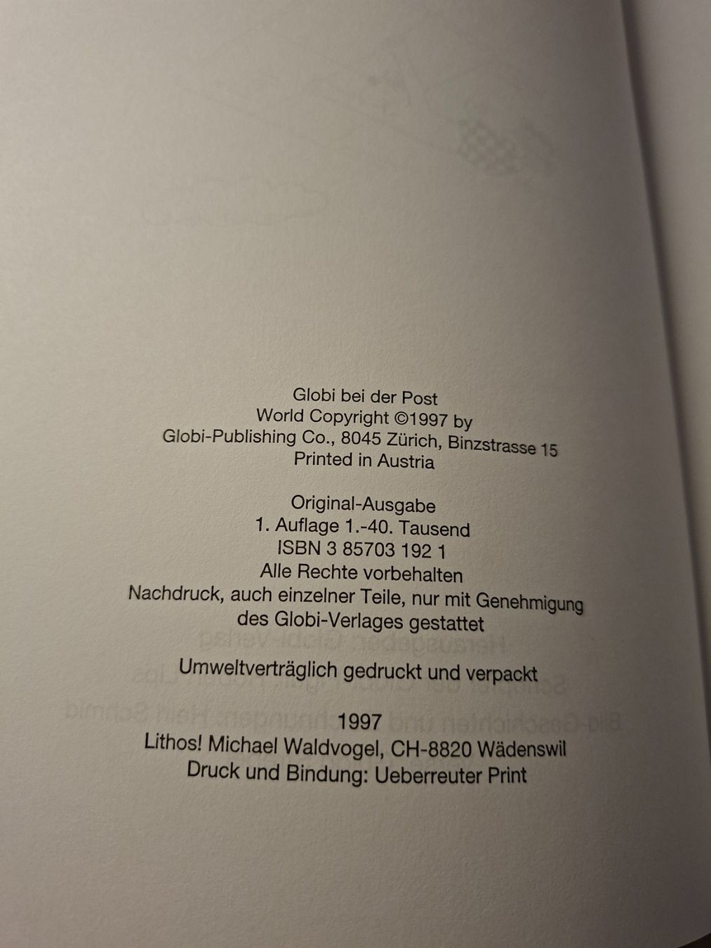 Libri: Globibuch "Globi bei der Post" 1997 – Nuovo (secondo la descrizione) da Wil SG venduto da ram_c5j2 2
