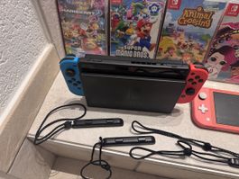 Nintendo Switch Spielekonsole mit Zubehör und Spielen