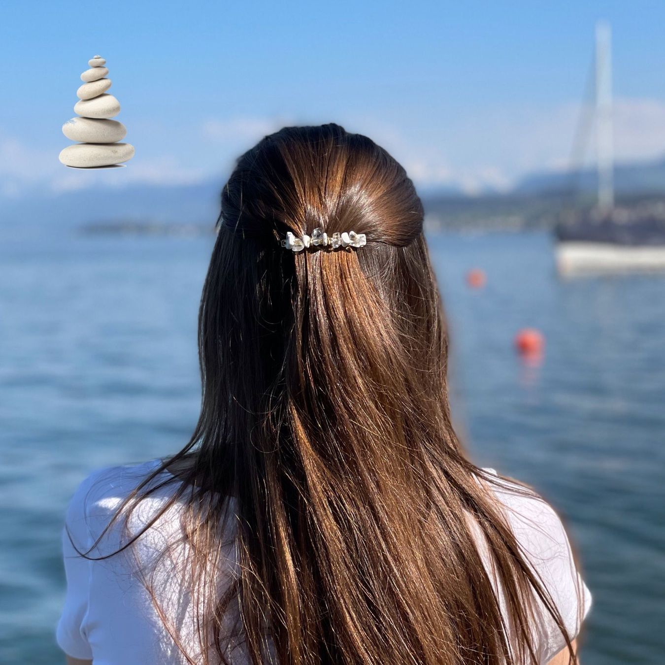 Accessori per capelli: White Stone :: Hairclip Haarspange – Nuovo (secondo la descrizione) da Horgen venduto da missistore 1