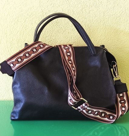 Echtleder Tasche Lazzarini Italien mit abnehmbarem Gürtel