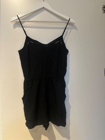 Schwarzer Sommer Jumpsuit von H&M, Grösse 36