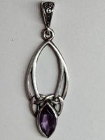 pendentif argent 925 améthyste style celtique