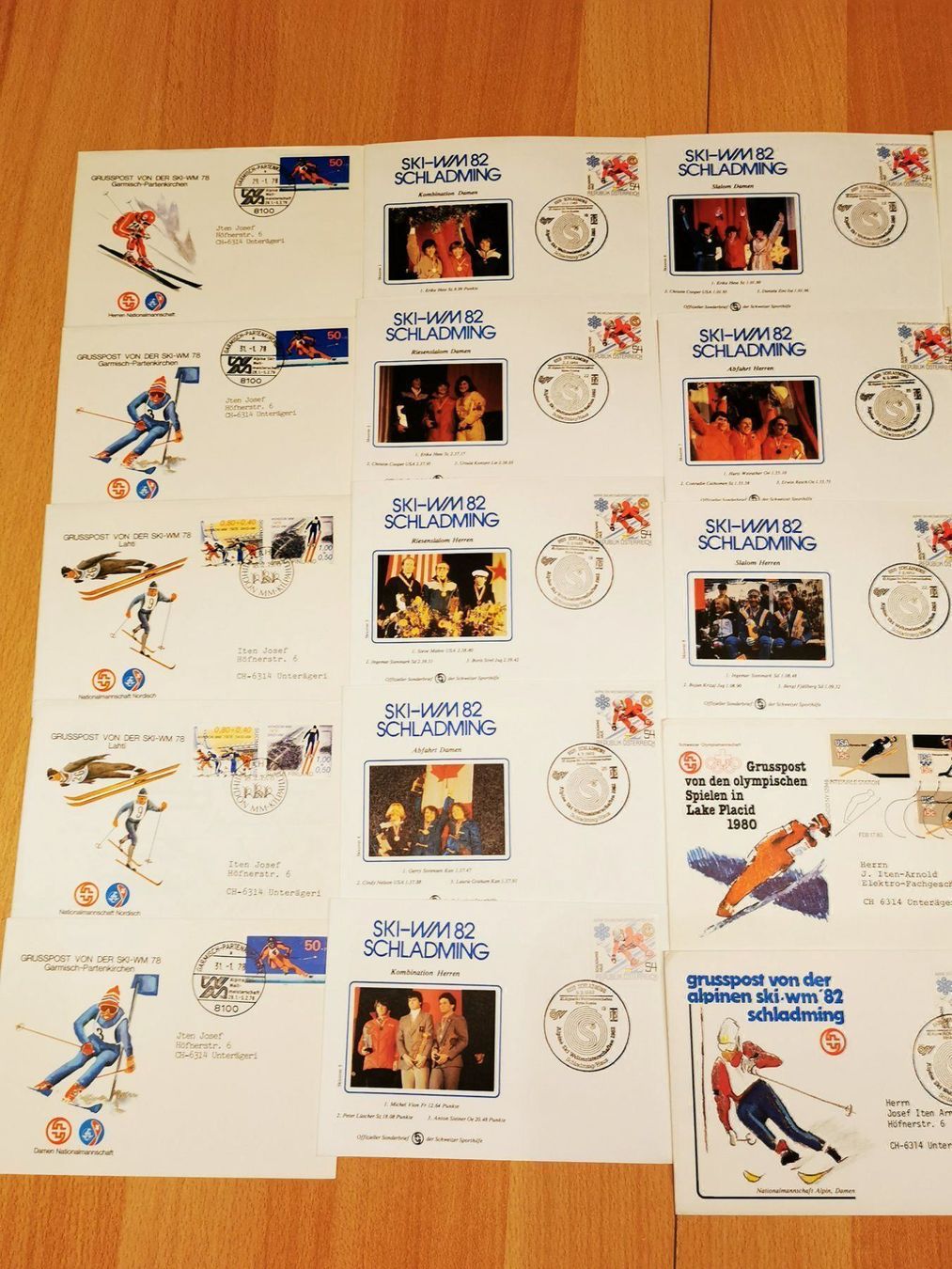 Tutti i francobolli: 42 CH-Wintersportbriefe – Usato da Buttikon venduto da billigJackob 1
