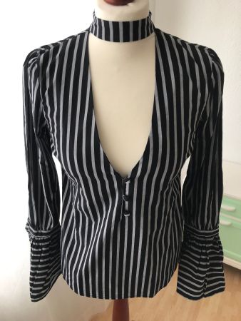 L'Academie LA Bluse, Oberteil, XS - S, schwarz-grau Top!