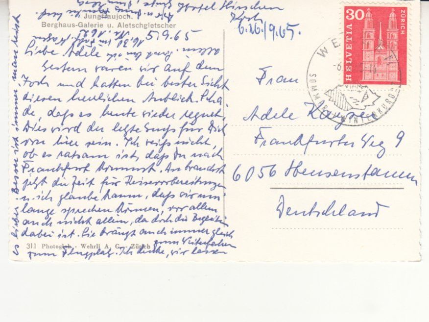 Cartes postales: Jungfraujoch 1965 – D'occasion à Bürglen TG par StampGraf 1
