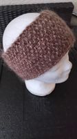 Stirnband Wolle Mohair Mix braun NEU 56-58