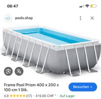 Intex Frame Pool Prism 400x200x100cm - Sommer Spass!