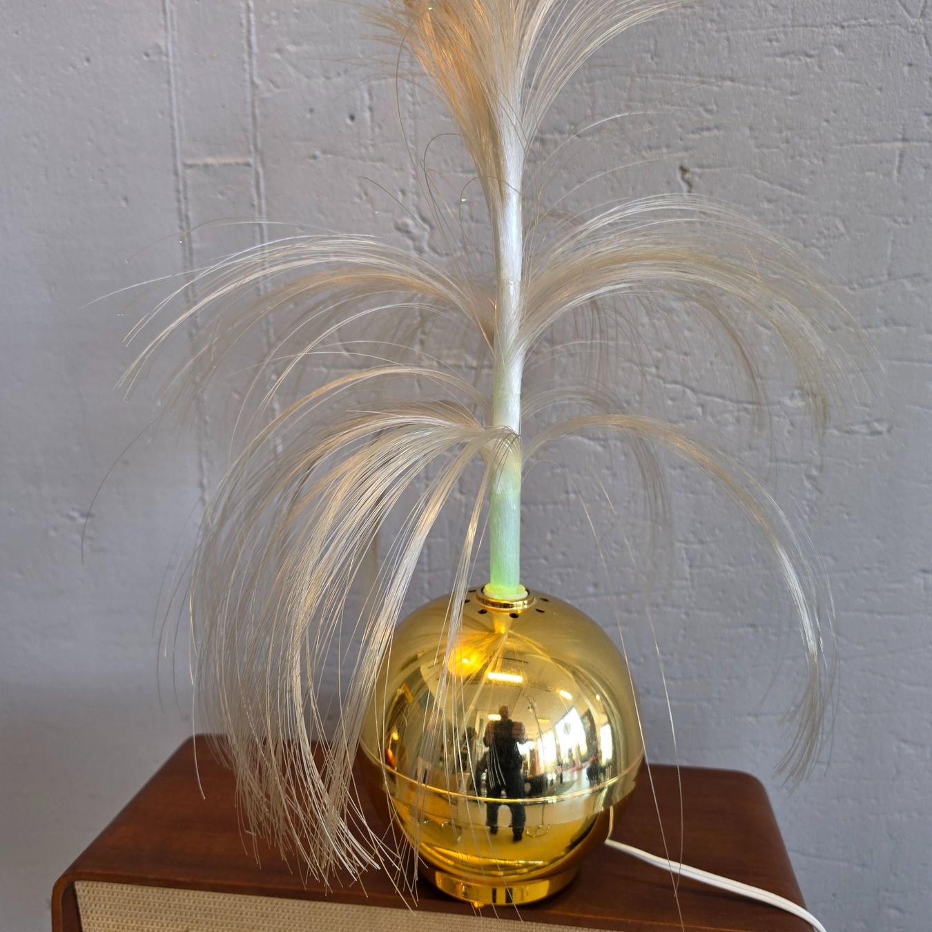Lampade: 1985 Glasfaser Table Lamp,  Lampe Drehlampe mit Farbänderung – Usato da Nottwil venduto da Wondewa-Shop