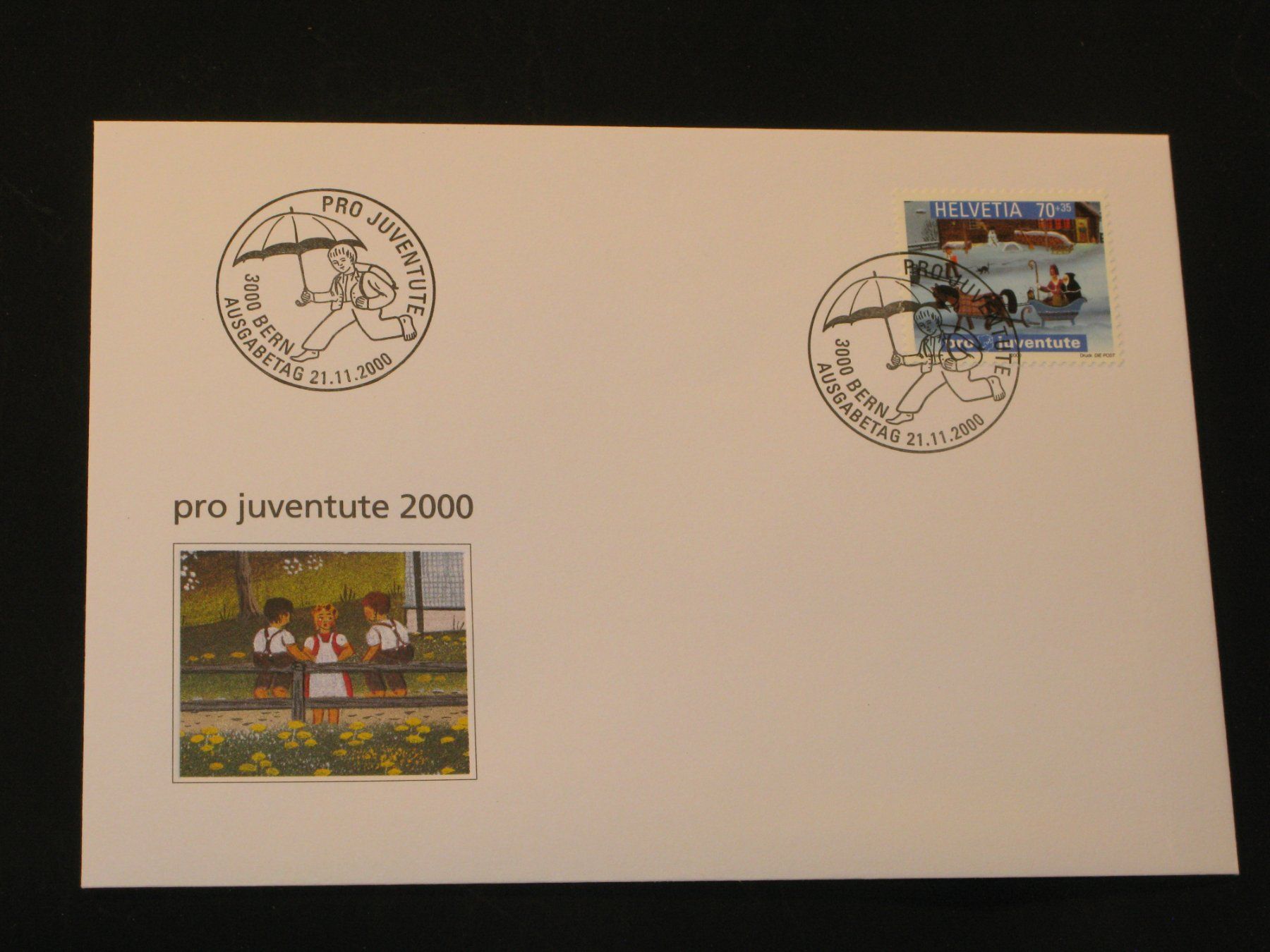 Tutti i francobolli: Pro Juventute FDC 2000 Nr. 356  Weihnachtsmarke – Usato da Riken AG venduto da HEROWE