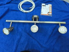 LED Deckenlampe, 3-flammig, silbrig, Top Zustand! LED ! 230V