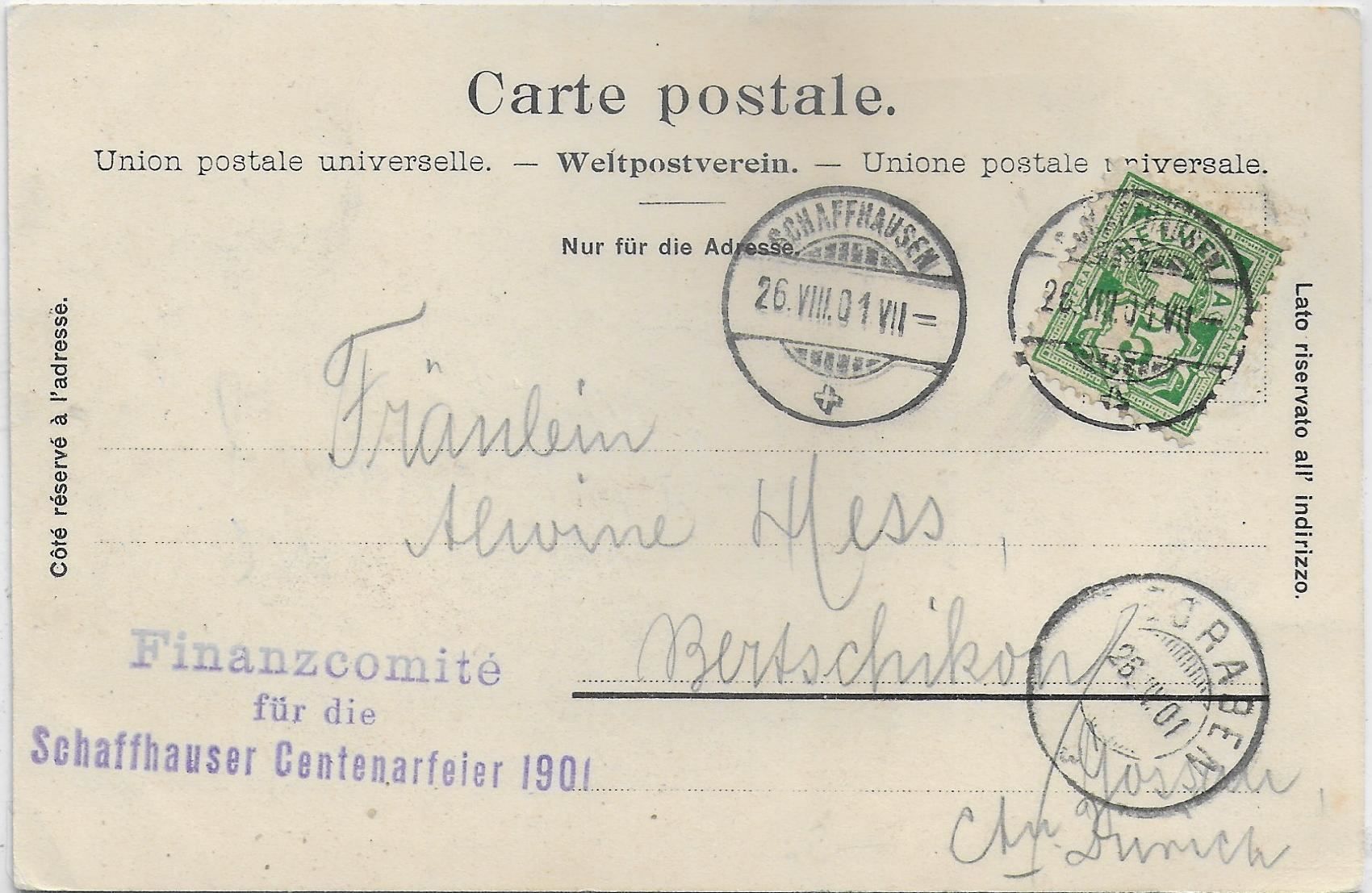 Cartoline postali: Zur 4. Jahrhundertfeier des Eintritts – Usato da Ettingen venduto da Kartenplanet 1