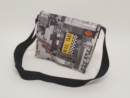 Kultige NEW YORK Trag-/Dokumententasche, handmade - UNIKAT!