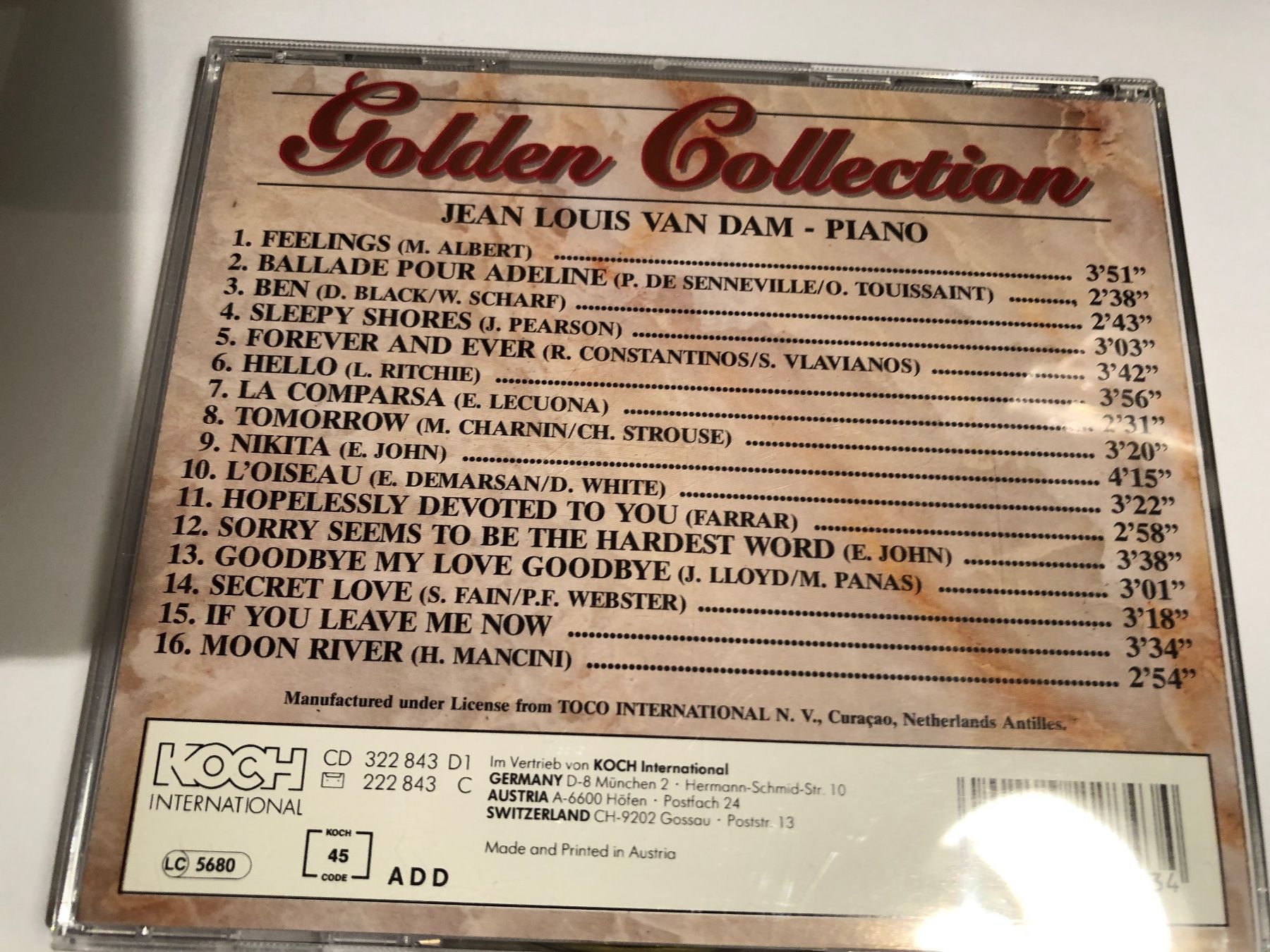 CD: Golden Collection  Piano – Usato da Arth venduto da Vrecam51 1