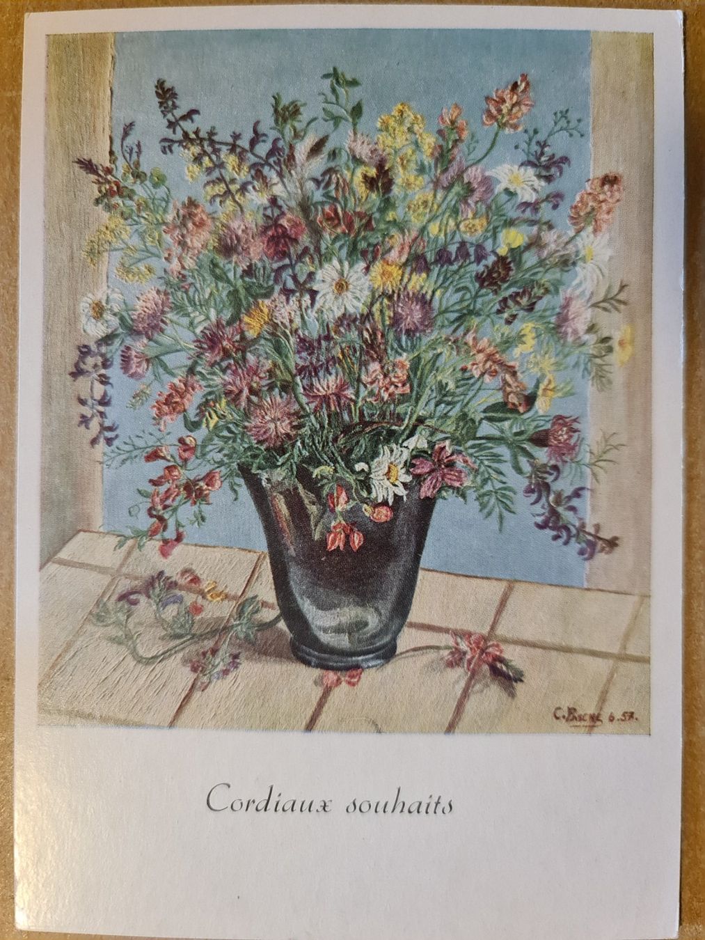 Cartoline postali: Ansichtskarte, Blumenstrauss, unbeschrieben, Top! – Usato da Dintikon venduto da Vexi