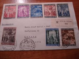 Vatikan 1950, R-Satzbrief Anno Santo MCLM, gelaufen - Luzern