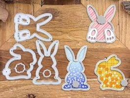 Stanzschablone Nr.194, Ostern, Osterhasen (Sizzix geeignet)