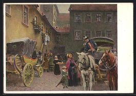 Bamberg, Postkutsche auf dem Posthof, La