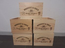5 x Weinkiste aus Holz